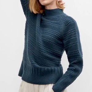 Nwt Club Monaco Thick Textured Wool & Cashmere Turtleneck